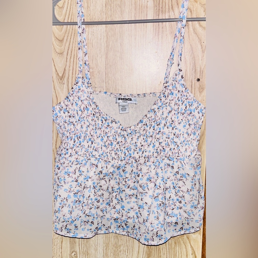 Women’s Tilly’s/RSQ Stretchy Blue Floral Camisole